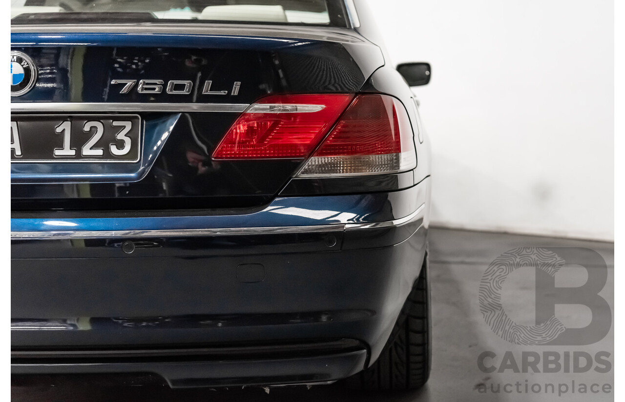 11/2006 BMW 760Li E65 MY06 4d Sedan Blue V12 6.0L