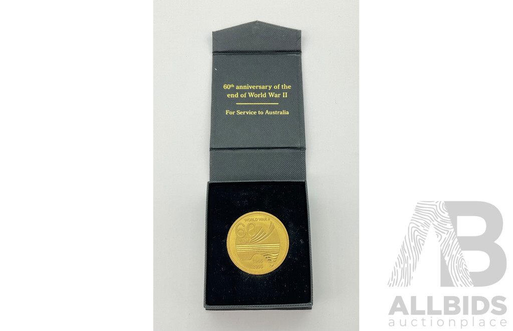 Australian Department of Veteran's Affairs 1945-2005 60th Anniversary of the End of World War 2 Medallion