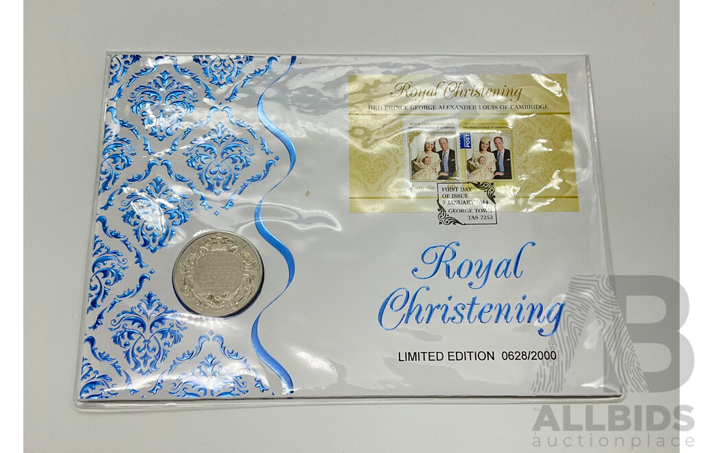 Australian 2013 Royal Christening Five Pound Coin Limited Edition PNC