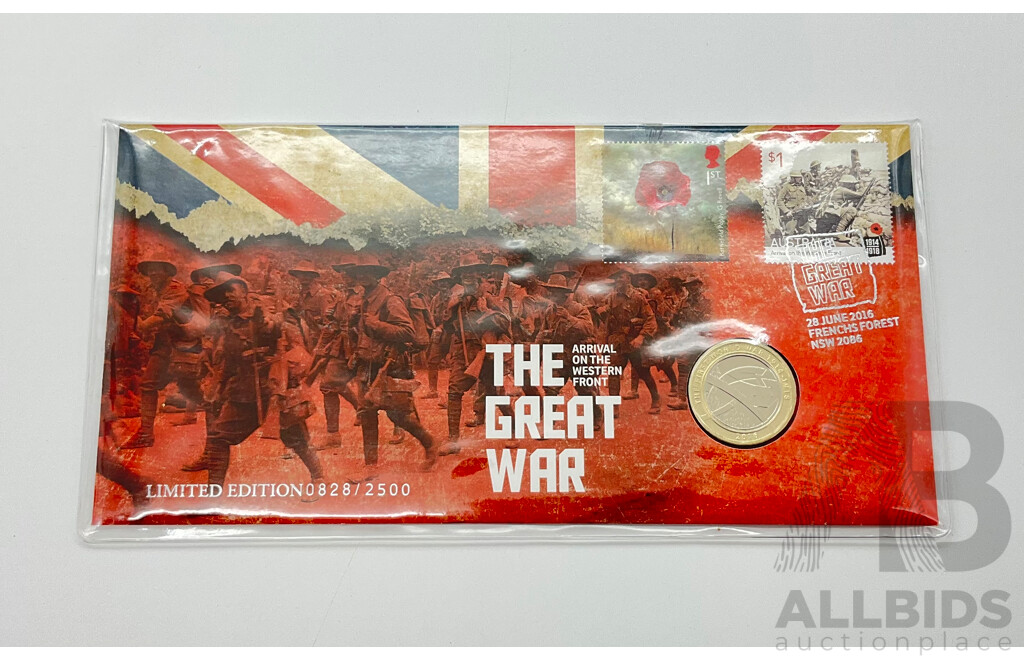 Australian 2016 Two Pound Arrival on The Western Front PNC