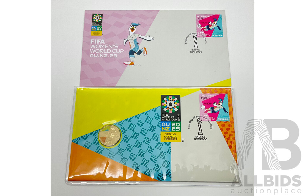 Australian 2023 One Dollar FIFA Women's World Cup PNC and First Day Cover