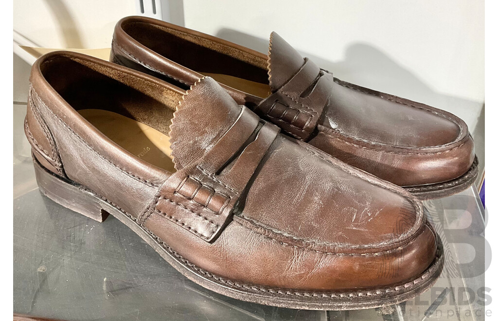 Pair of Custom Grade Church's England Mens Leather Loafers
