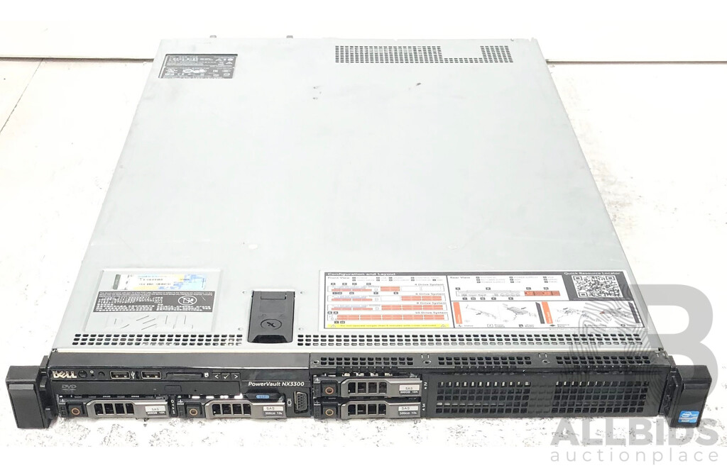 Dell PowerVault NX3300 Dual Intel Xeon (E5-2630 v2) 2.60GHz-3.10GHz 6-Core CPU 1RU Server w/ 64GB DDR3