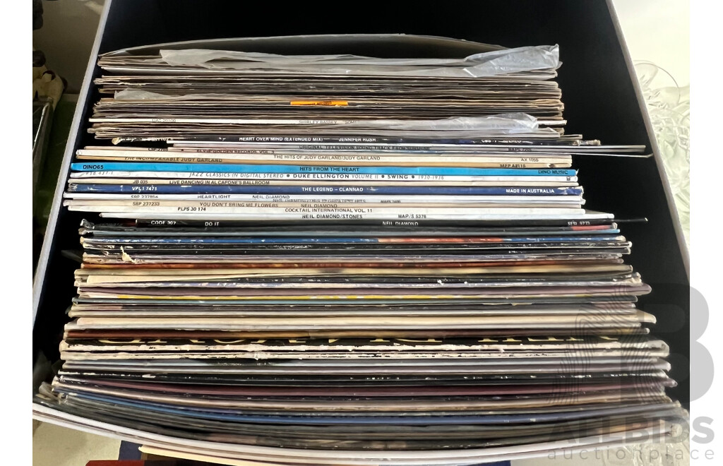 Collection Approx 64 Vinyl LP Records Including Hits and Misses of the 60s, 70s and More