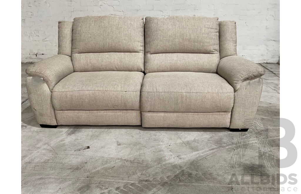 Carlton 2.5 Seat Fabric Electric Modular Recliner, Birch - ORP$2789