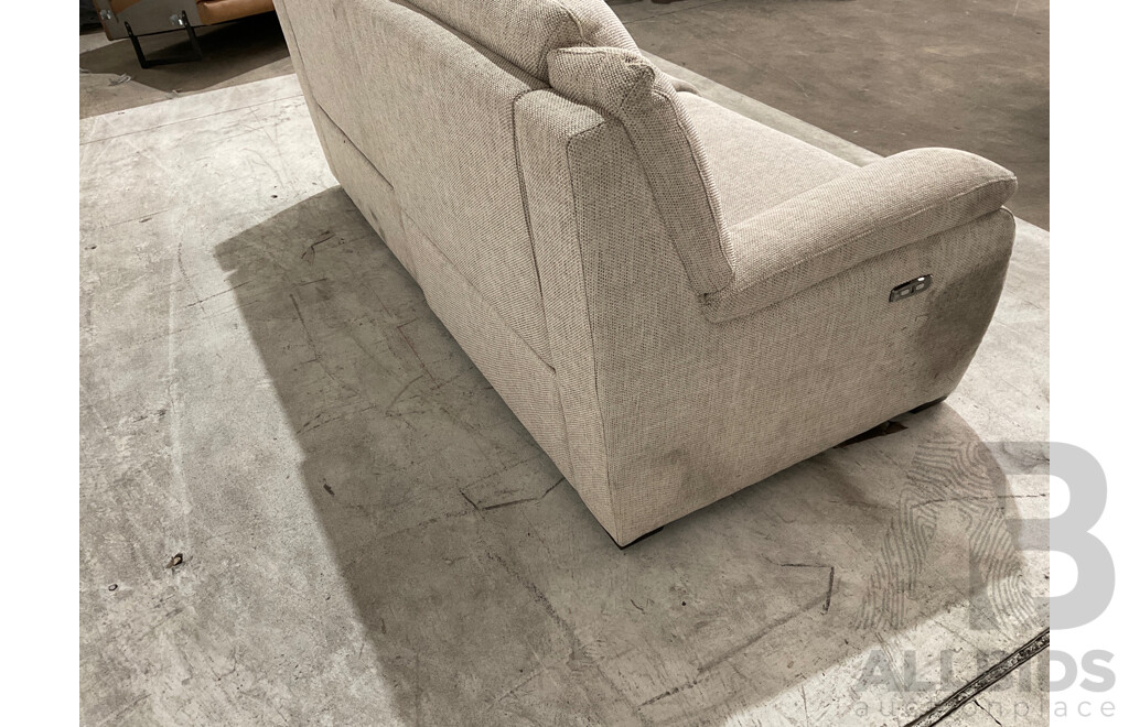 Carlton 2.5 Seat Fabric Electric Modular Recliner, Birch - ORP$2789
