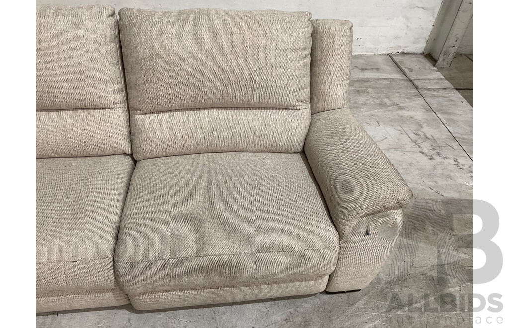 Carlton 2.5 Seat Fabric Electric Modular Recliner, Birch - ORP$2789