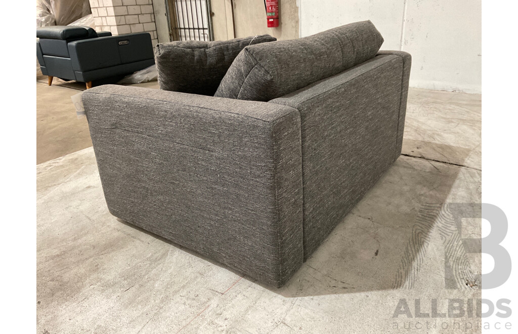 Oasis Fabric Sofa 1.5 Seat Cuddler Chair Graphite - ORP$2599