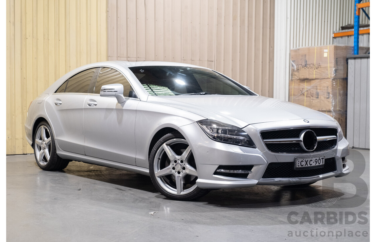 7/2012 Mercedes Benz CLS 350 CDI BE 218 AMG Pack 4d Coupe Iridium Silver Metallic Turbo Diesel V6 3.0L