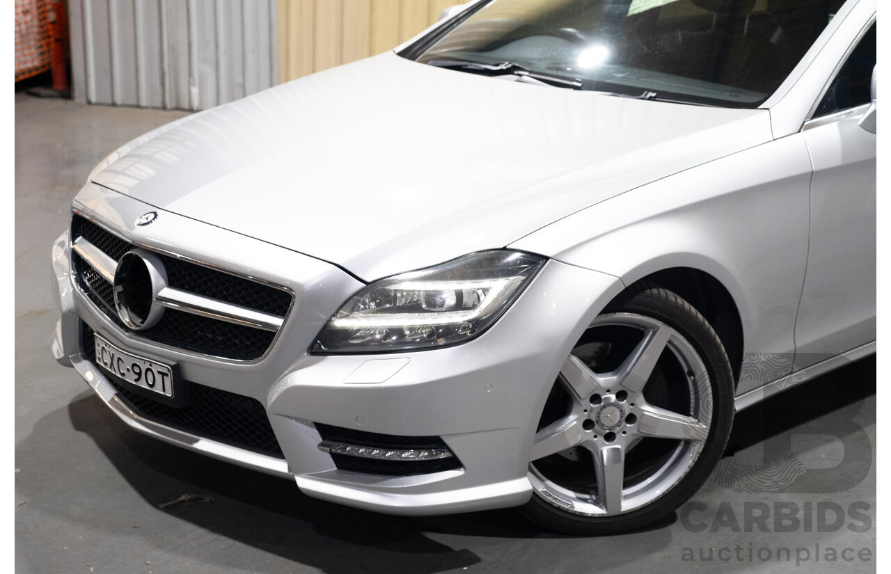 7/2012 Mercedes Benz CLS 350 CDI BE 218 AMG Pack 4d Coupe Iridium Silver Metallic Turbo Diesel V6 3.0L
