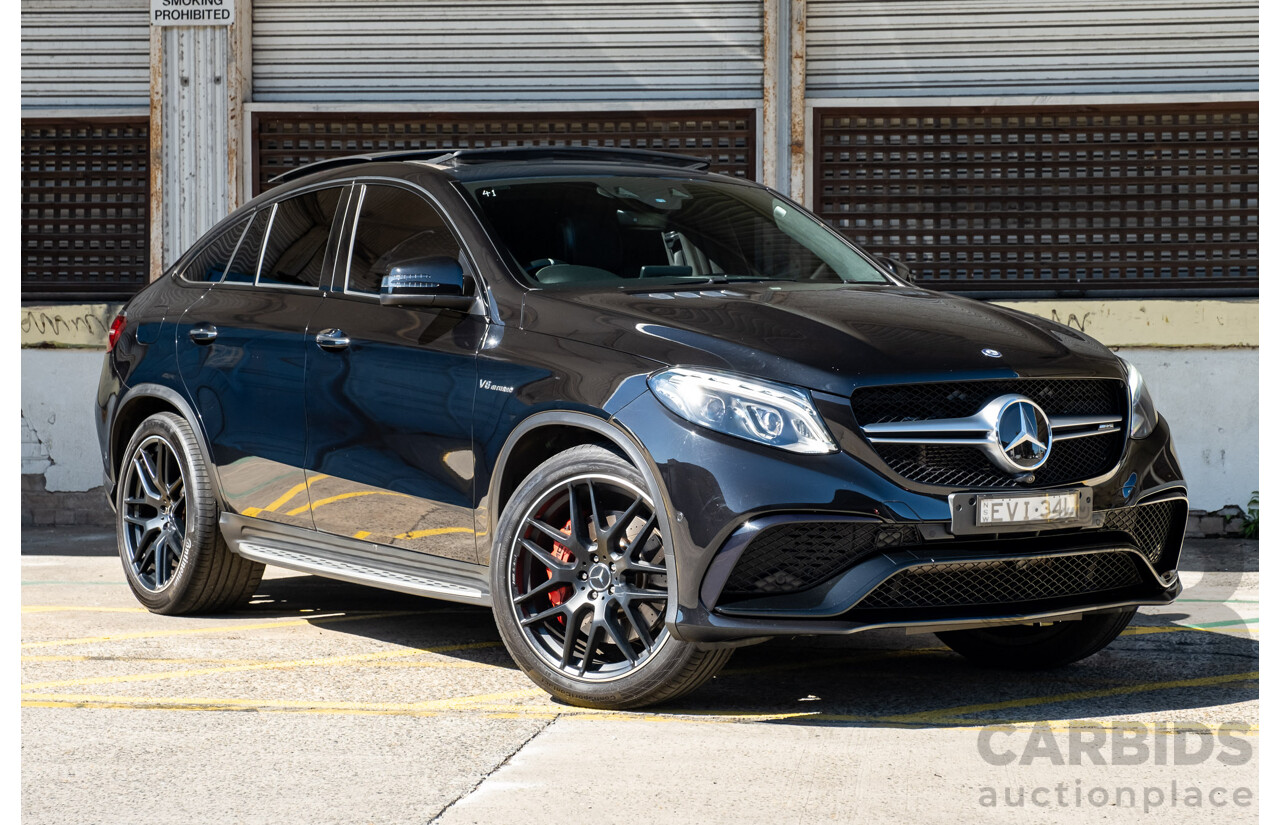 7/2016 Mercedes Benz GLE 63 S AMG C292 4Matic (AWD) 4d Coupe Obsidian Black Metallic Twin Turbo V8 5.5L