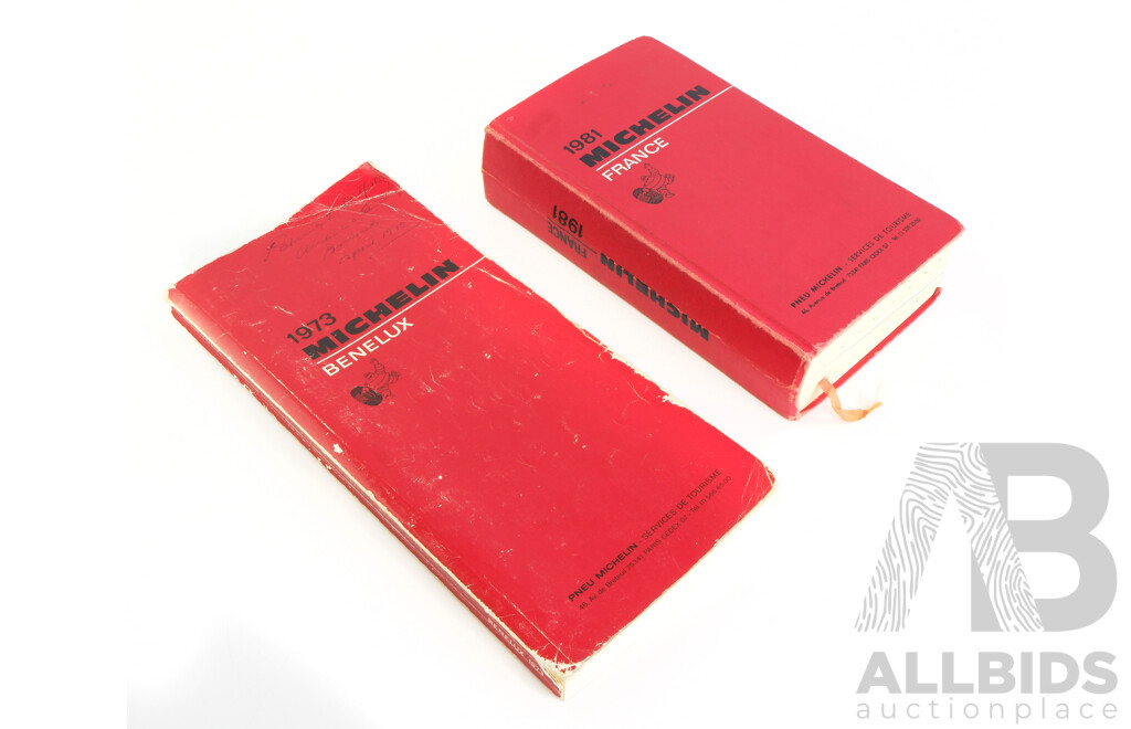 Two Vintage Michelin Guides, 1981 and 1973