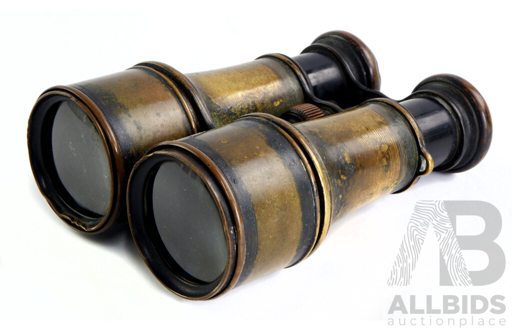 Replica Antique Pair of Binoculars with Nice Patina
