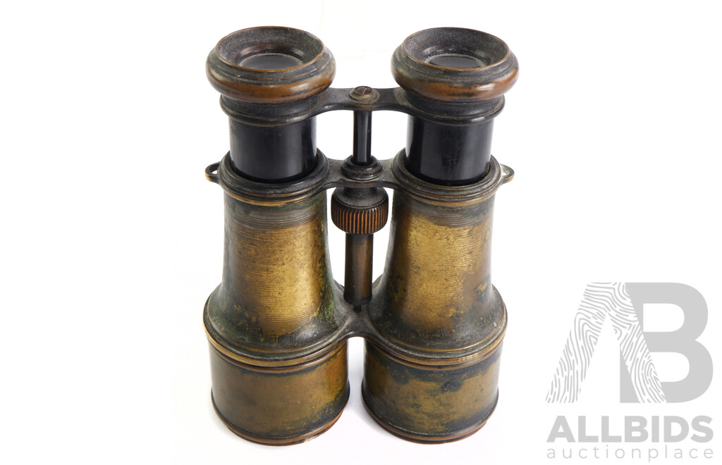 Replica Antique Pair of Binoculars with Nice Patina