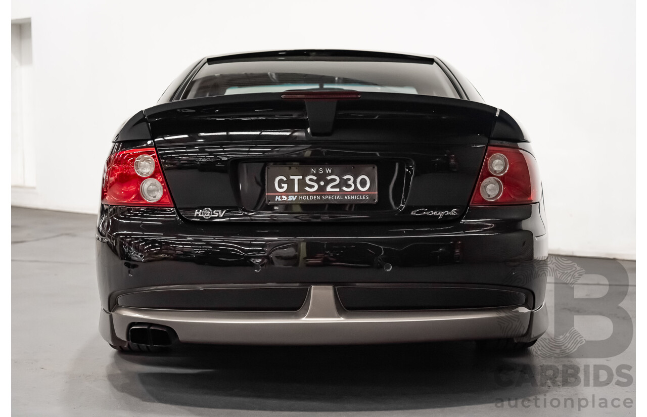 8/2002 Holden HSV GTS Coupe V2 Build No.230 2d Coupe Black V8 5.7L