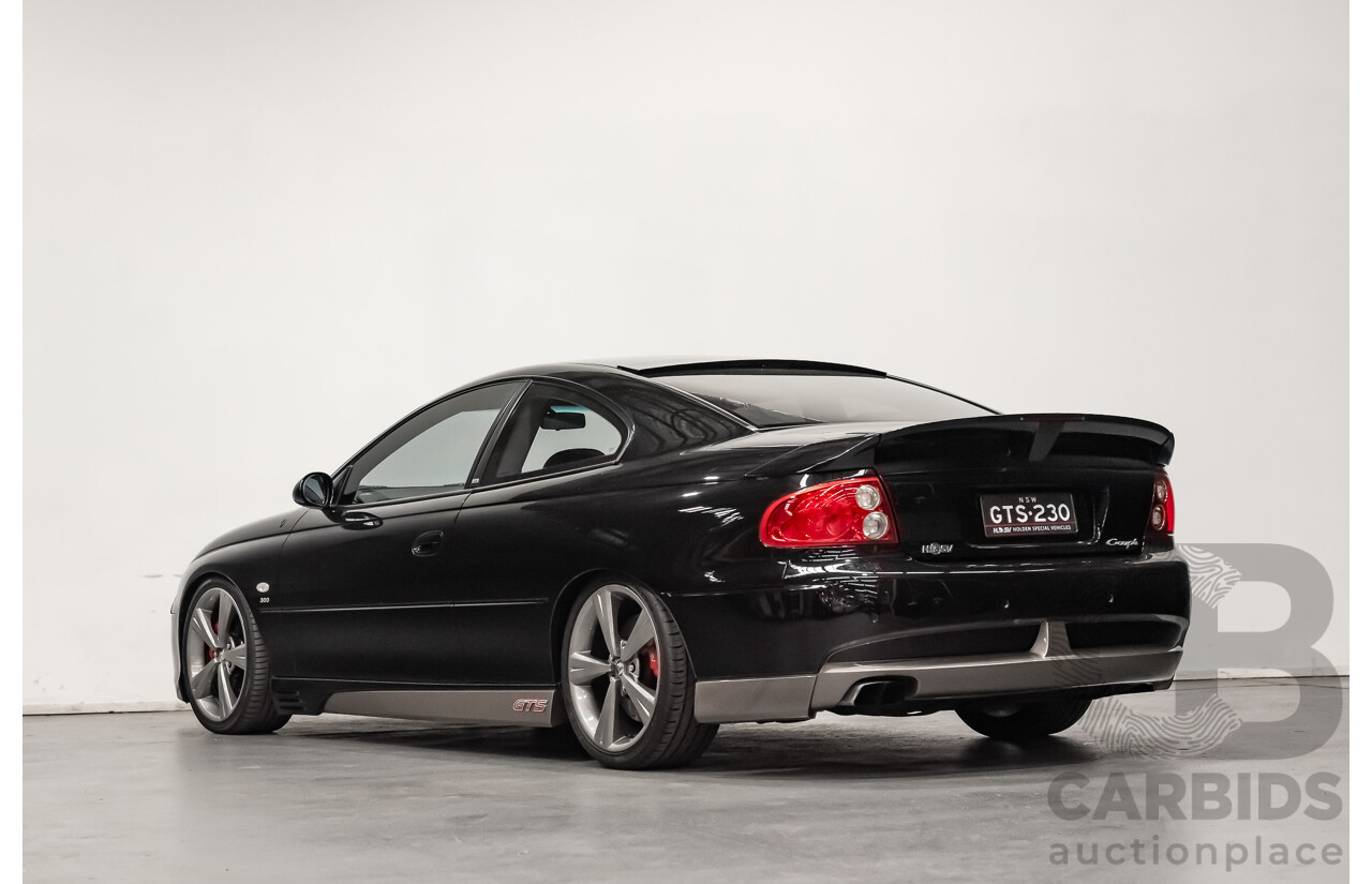 8/2002 Holden HSV GTS Coupe V2 Build No.230 2d Coupe Black V8 5.7L