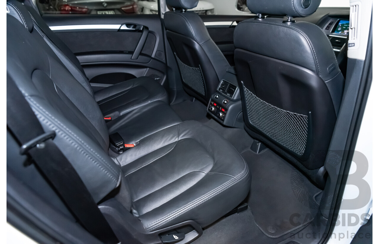 3/2014 Audi Q7 3.0 TDI Quattro (AWD) S-Line Package MY14 4d Wagon White Turbo Diesel V6 3.0L - 7 Seater