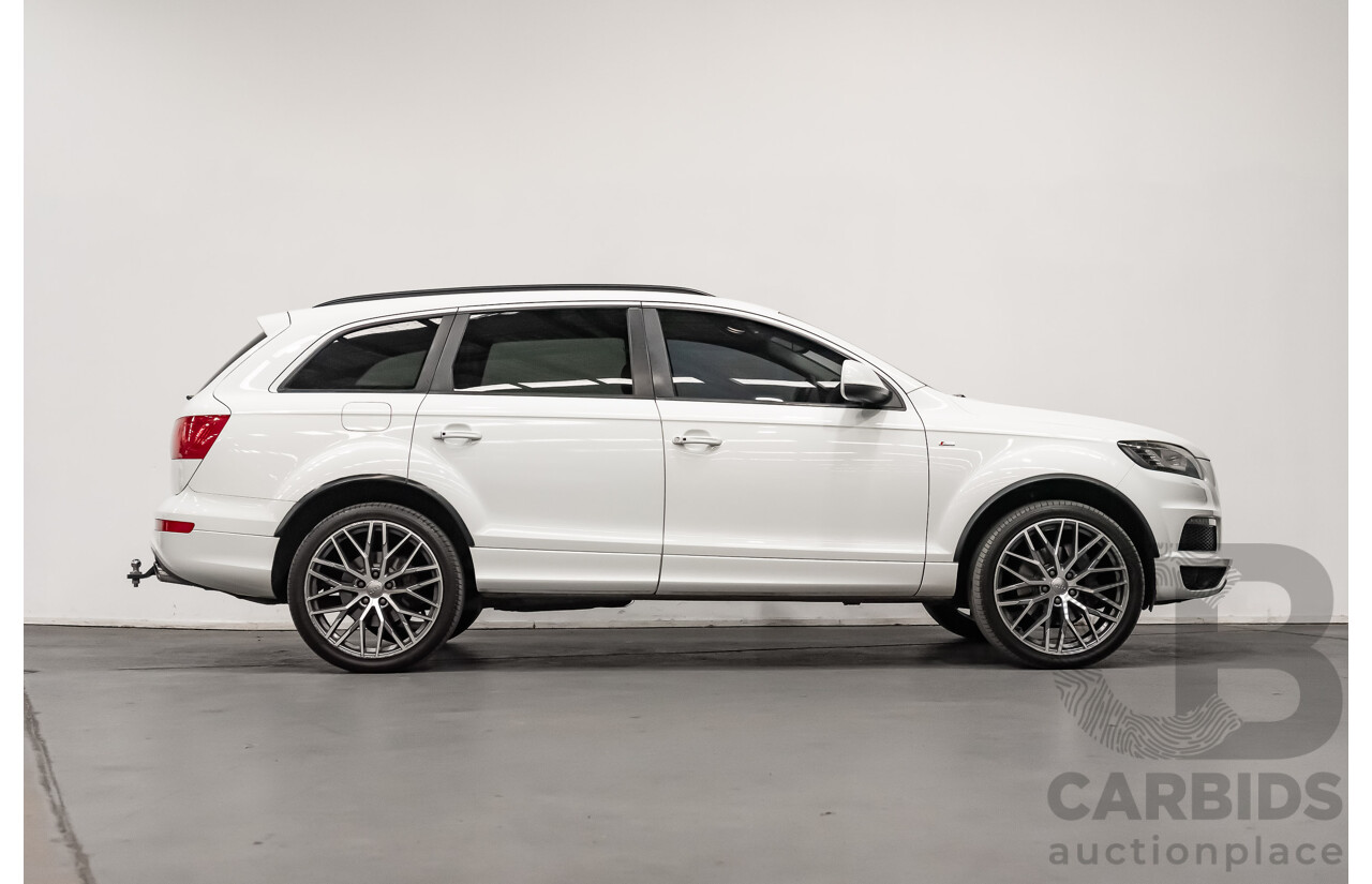 3/2014 Audi Q7 3.0 TDI Quattro (AWD) S-Line Package MY14 4d Wagon White Turbo Diesel V6 3.0L - 7 Seater