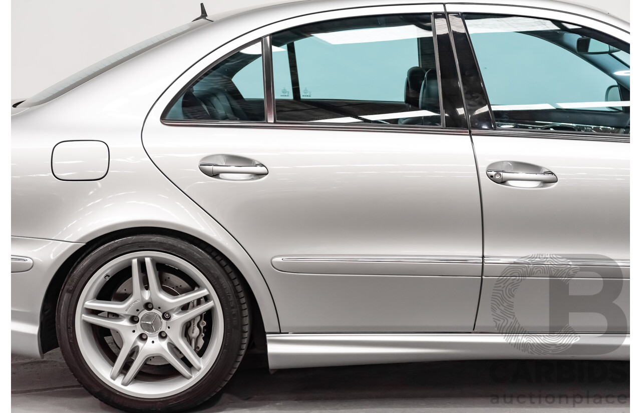 10/2004 Mercedes Benz E55 AMG W211 4d Sedan Brilliant Silver Metallic Supercharged V8 5.4L