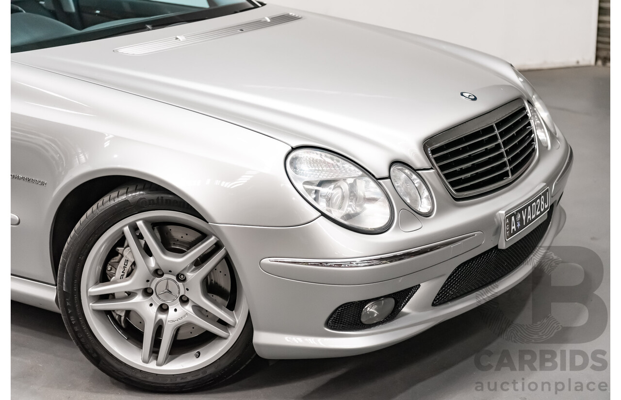 10/2004 Mercedes Benz E55 AMG W211 4d Sedan Brilliant Silver Metallic Supercharged V8 5.4L