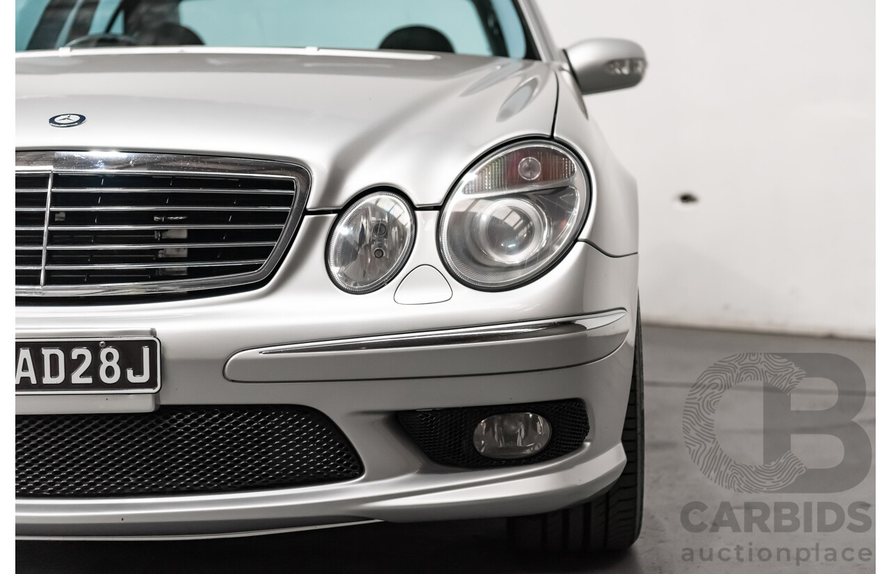 10/2004 Mercedes Benz E55 AMG W211 4d Sedan Brilliant Silver Metallic Supercharged V8 5.4L