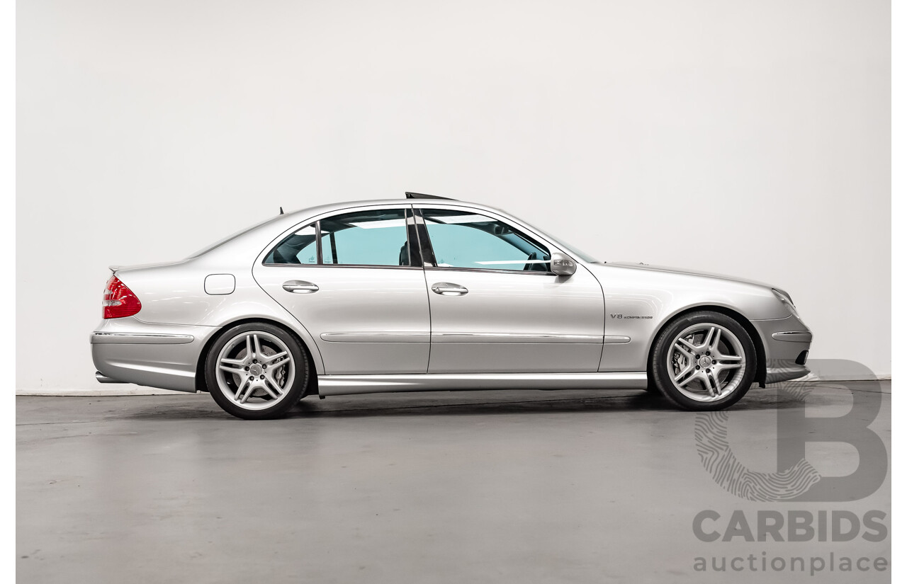 10/2004 Mercedes Benz E55 AMG W211 4d Sedan Brilliant Silver Metallic Supercharged V8 5.4L