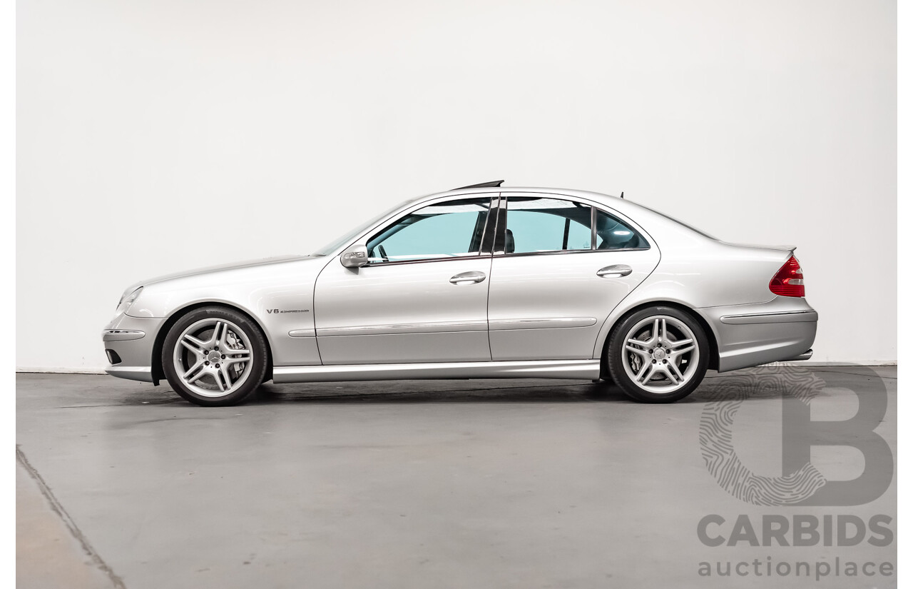 10/2004 Mercedes Benz E55 AMG W211 4d Sedan Brilliant Silver Metallic Supercharged V8 5.4L