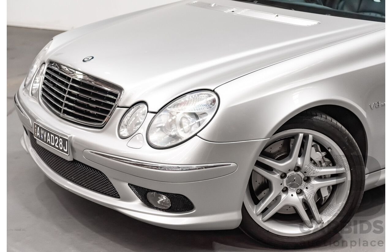 10/2004 Mercedes Benz E55 AMG W211 4d Sedan Brilliant Silver Metallic Supercharged V8 5.4L