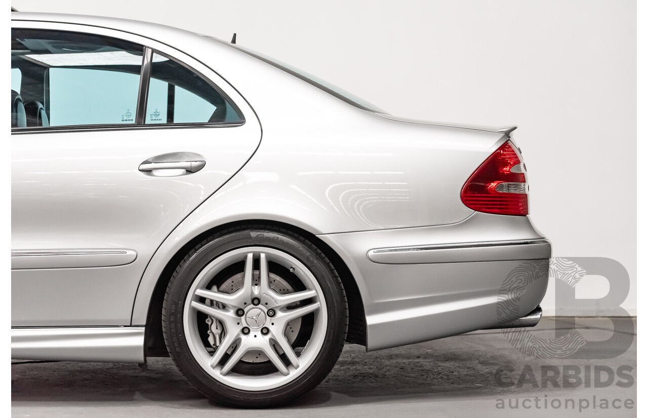 10/2004 Mercedes Benz E55 AMG W211 4d Sedan Brilliant Silver Metallic Supercharged V8 5.4L