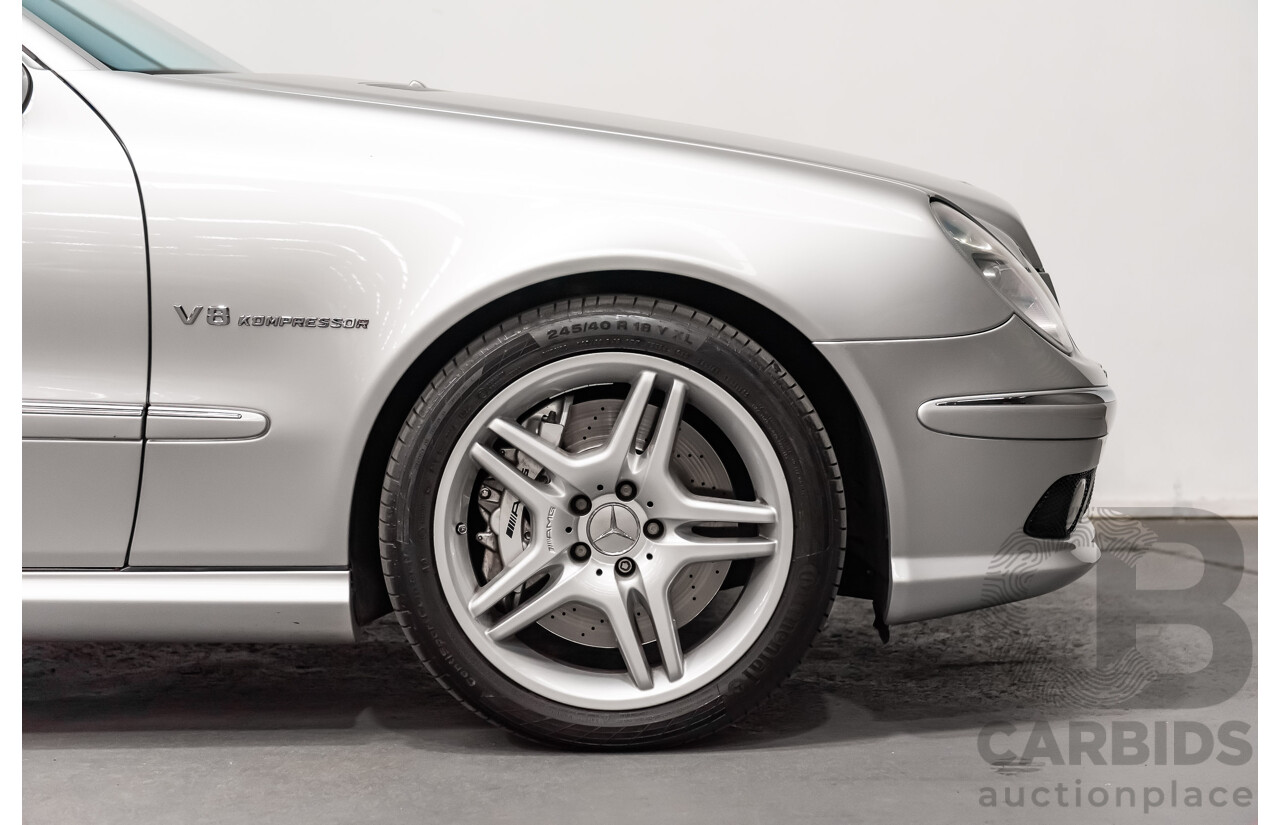 10/2004 Mercedes Benz E55 AMG W211 4d Sedan Brilliant Silver Metallic Supercharged V8 5.4L