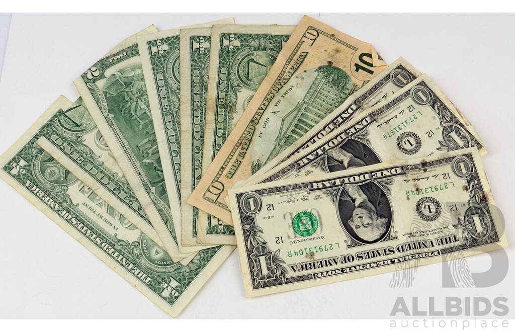 Collection of United States of America Paper Bank Notes