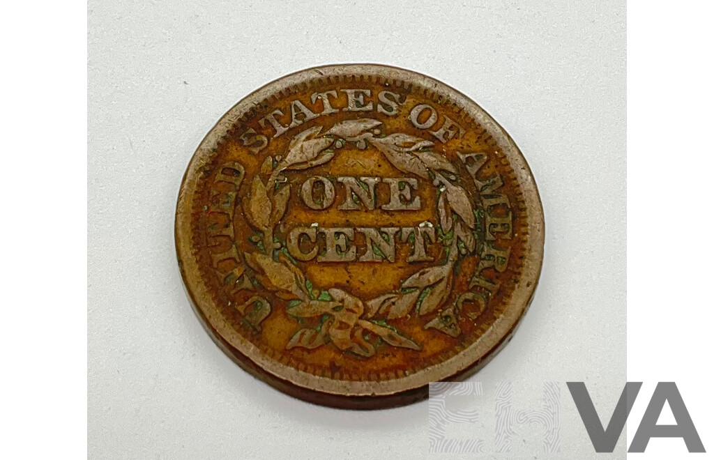 USA 1849 One Cent Coin