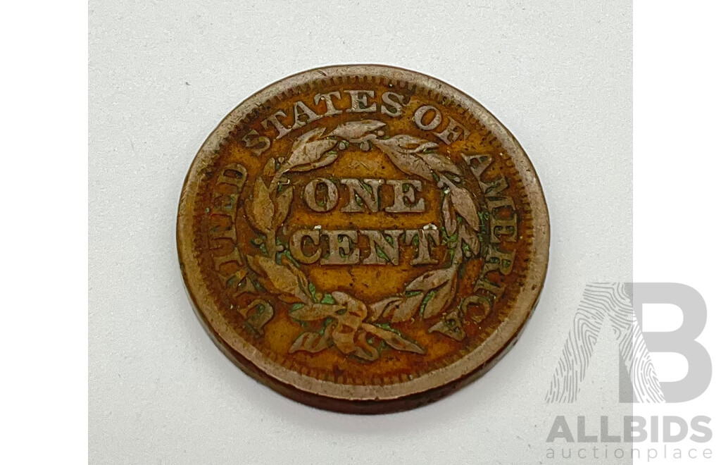 USA 1849 One Cent Coin