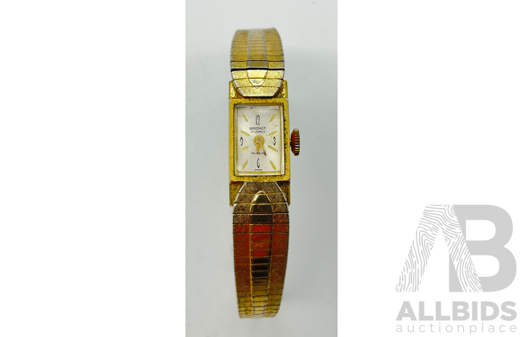 Woman's Vintage Brichot Incab 17 Jewels Watch