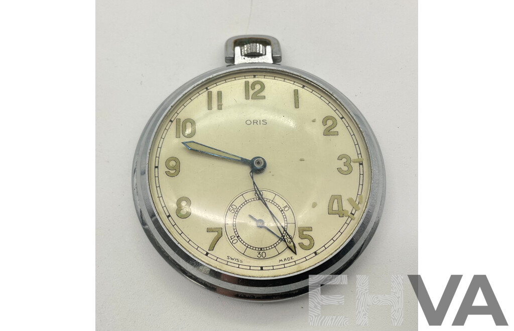 Vintage Oris Pocket Watch for Repair, Swiss Made