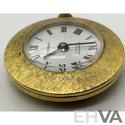 Vintage Tiffany Pocket Watch, 17 Jewels Shock Proof, Swiss Made