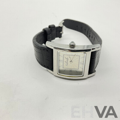 Colorado Chrome Case Wrist Watch with Leather Band