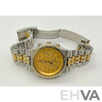 Men's Vintage Seiko Sports 150 Quartz Chronograph Alarm Wrist Watch 7T34-7A10