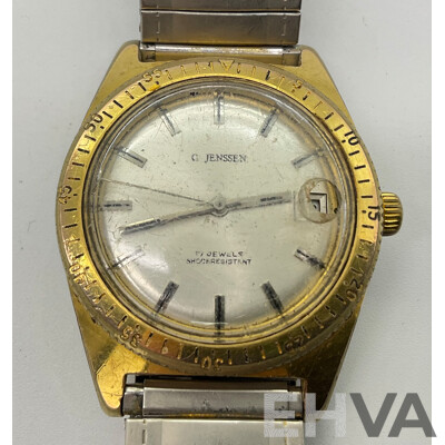 Vintage Leobe Seventeen Jewels, Wrist Watch Swiss Made with G.Jenssen Seventeen Jewels