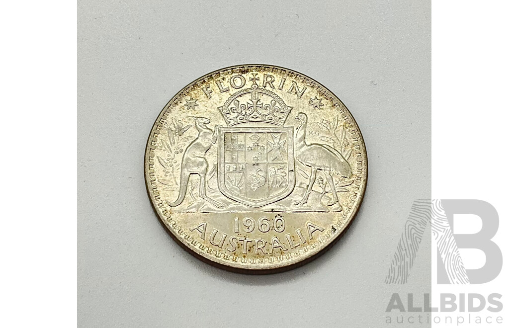 Australian Florin 1960 .500 Silver