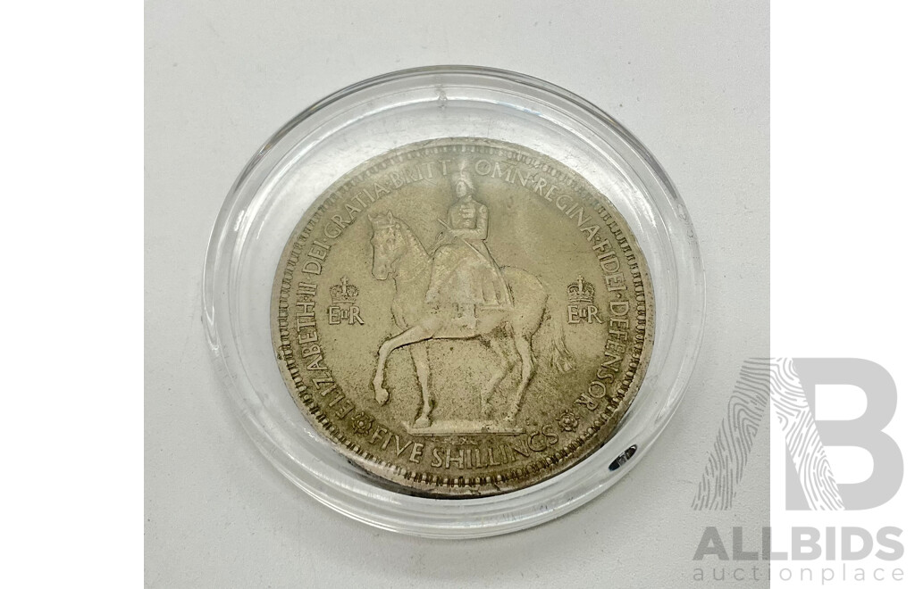 United Kingdom 1953 Five Shilling Coin