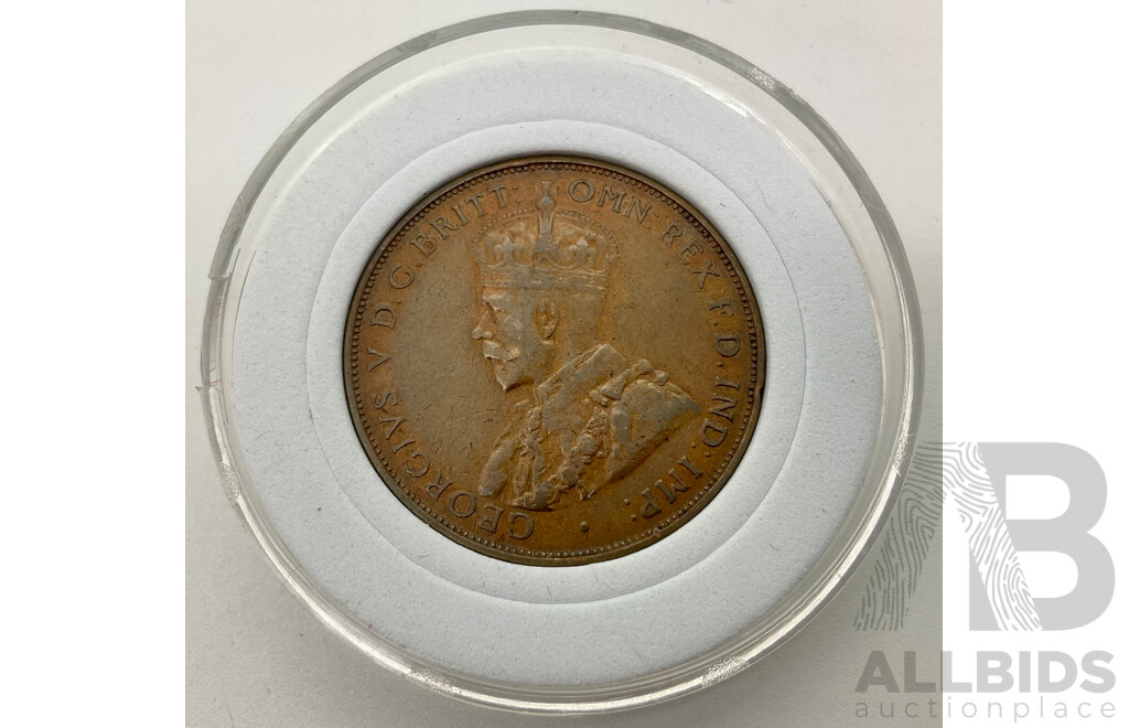 Australian 1932-33 Over Date Penny