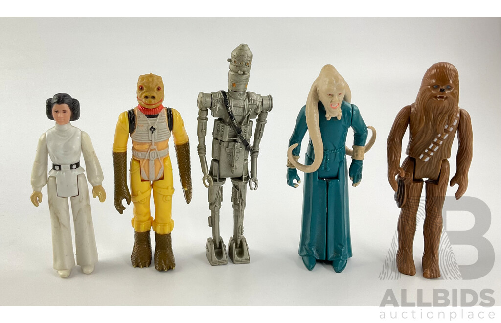 Collection of Late 1970's Early 1980's G.M.F.G.I and LFL Star Wars Figures Including Princess Leia, Chewbacca, IG-88, Bib Fortuna, Bossk Bounty Hunter