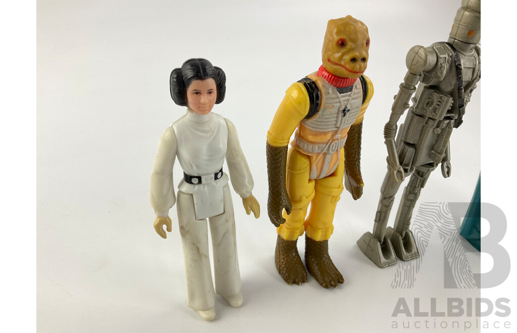 Collection of Late 1970's Early 1980's G.M.F.G.I and LFL Star Wars Figures Including Princess Leia, Chewbacca, IG-88, Bib Fortuna, Bossk Bounty Hunter