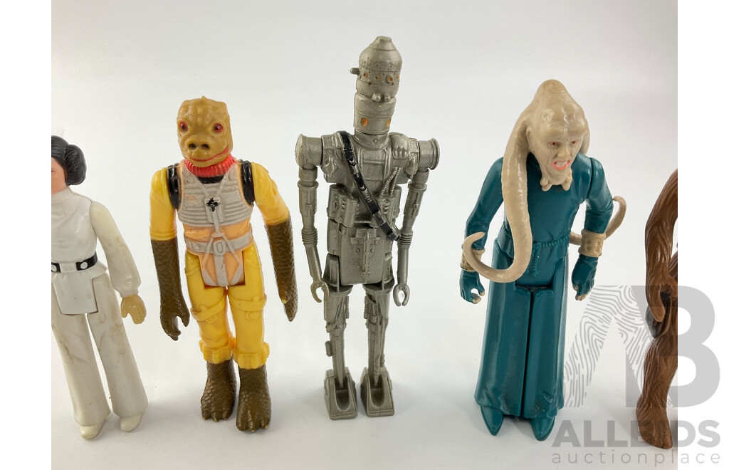 Collection of Late 1970's Early 1980's G.M.F.G.I and LFL Star Wars Figures Including Princess Leia, Chewbacca, IG-88, Bib Fortuna, Bossk Bounty Hunter