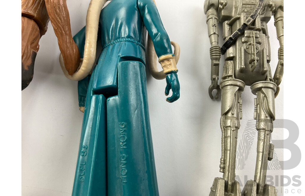 Collection of Late 1970's Early 1980's G.M.F.G.I and LFL Star Wars Figures Including Princess Leia, Chewbacca, IG-88, Bib Fortuna, Bossk Bounty Hunter