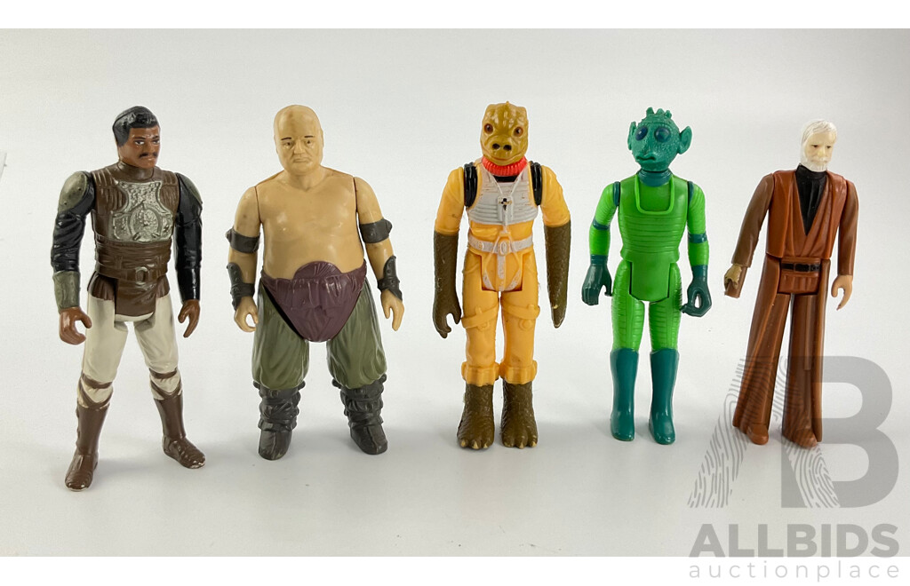 Collection of Late 1970's Early 1980's G.M.F.G.I and LFL Star Wars Figures Including Obi-Wan Kenobi, Bossk Bounty Hunter and More