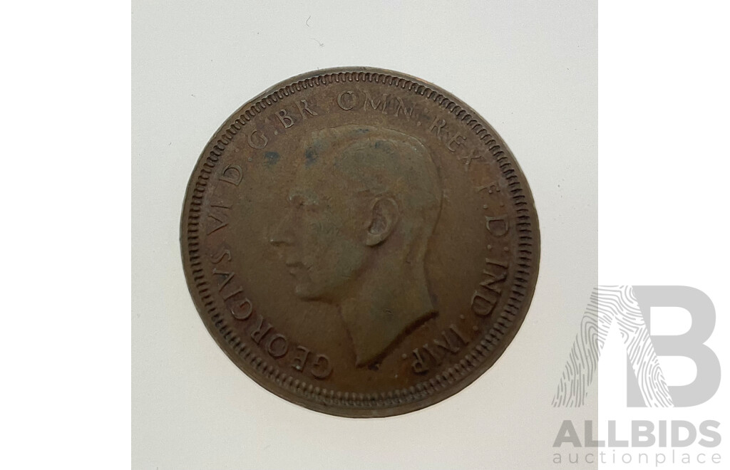 Australian 1948 Half Penny - Double Strike