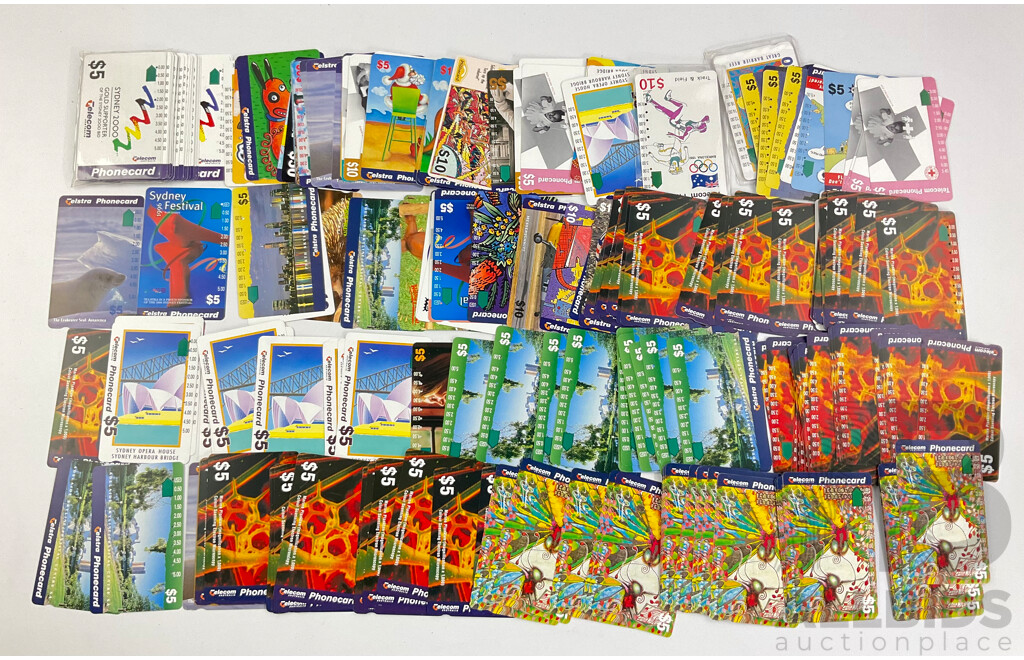 Collection of Australian Phonecards Including Sydney Opera House/Harbour Bridge, Sydney Festival 1996, Barcelona 1992, Sydney Olympics and More, Many Multiples