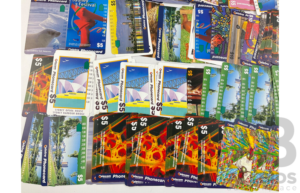 Collection of Australian Phonecards Including Sydney Opera House/Harbour Bridge, Sydney Festival 1996, Barcelona 1992, Sydney Olympics and More, Many Multiples